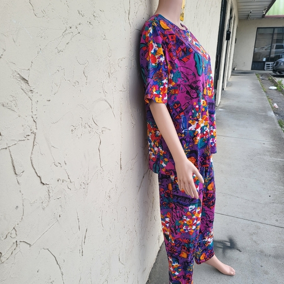 SOLD Vintage Art Deco Print Pants Set - Picture 5 of 8